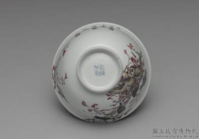 图片[3]-Tea bowl with red leaf and myna bird in falangcai painted enamels, Qianlong reign (1736-1795), Qing dynasty-China Archive